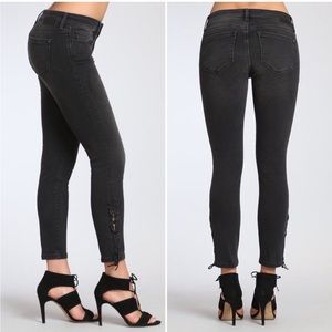 Mavi Jeans Adriana Corset Ankle Mid Rise Super Skinny Jeans Black Size 27